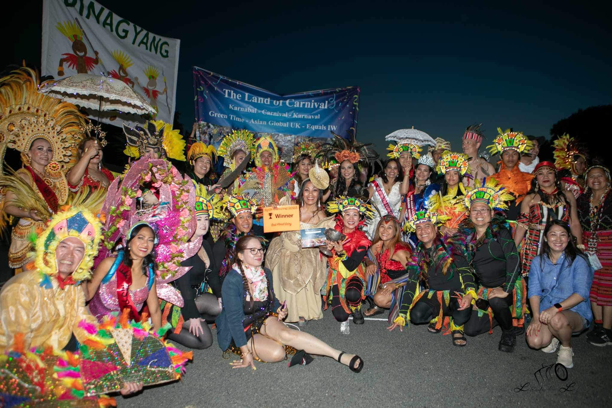 Creative Hearts United. Dinagyang Dance Troupe from Yorshire joined the Ryde Illuminated Carnival 2023.
