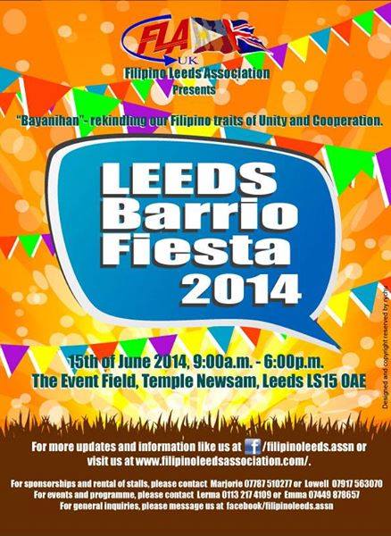 Creative Hearts United. Leeds Barrio Fiesta 2014 poster by Ronald Chu