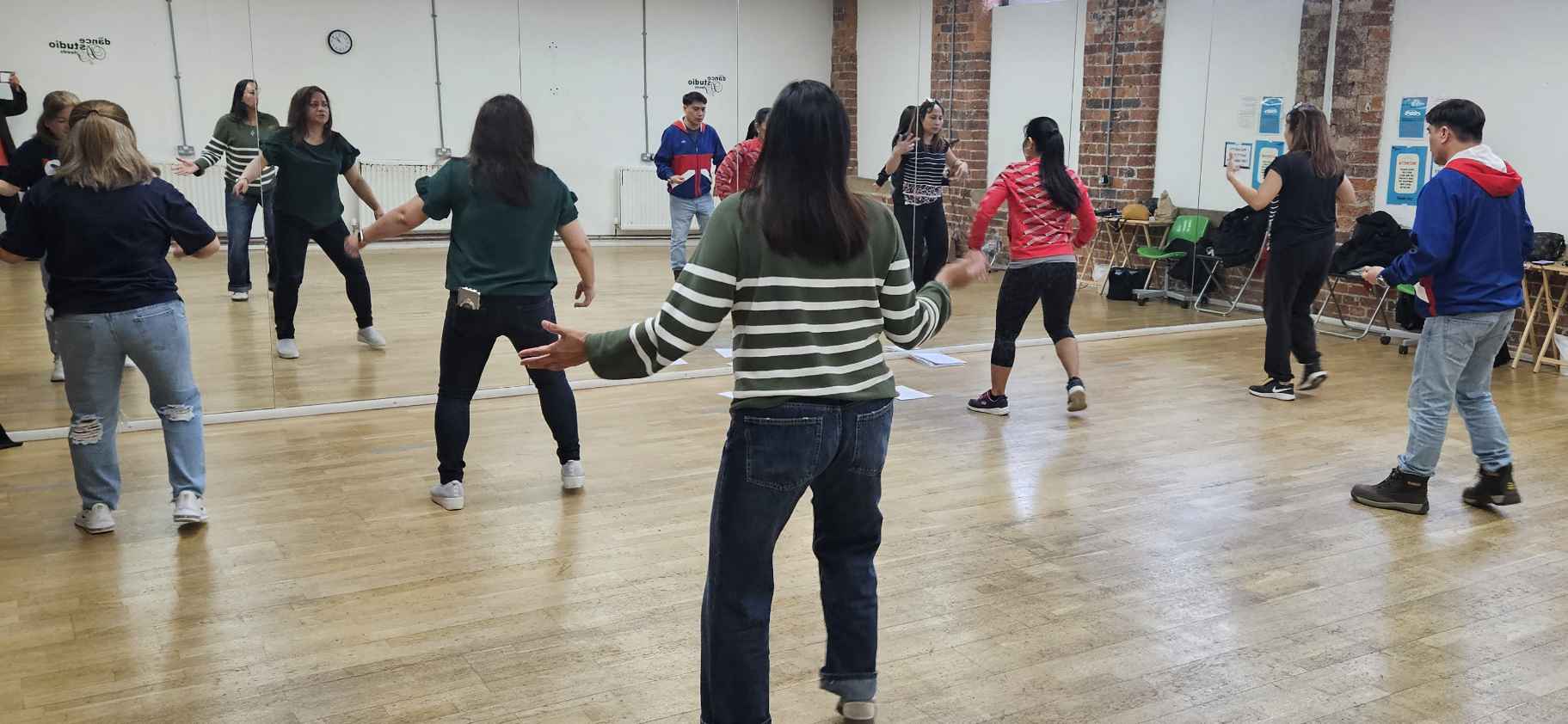 Participants learn Filipino folk dance and grow together in a warm, supportive community.