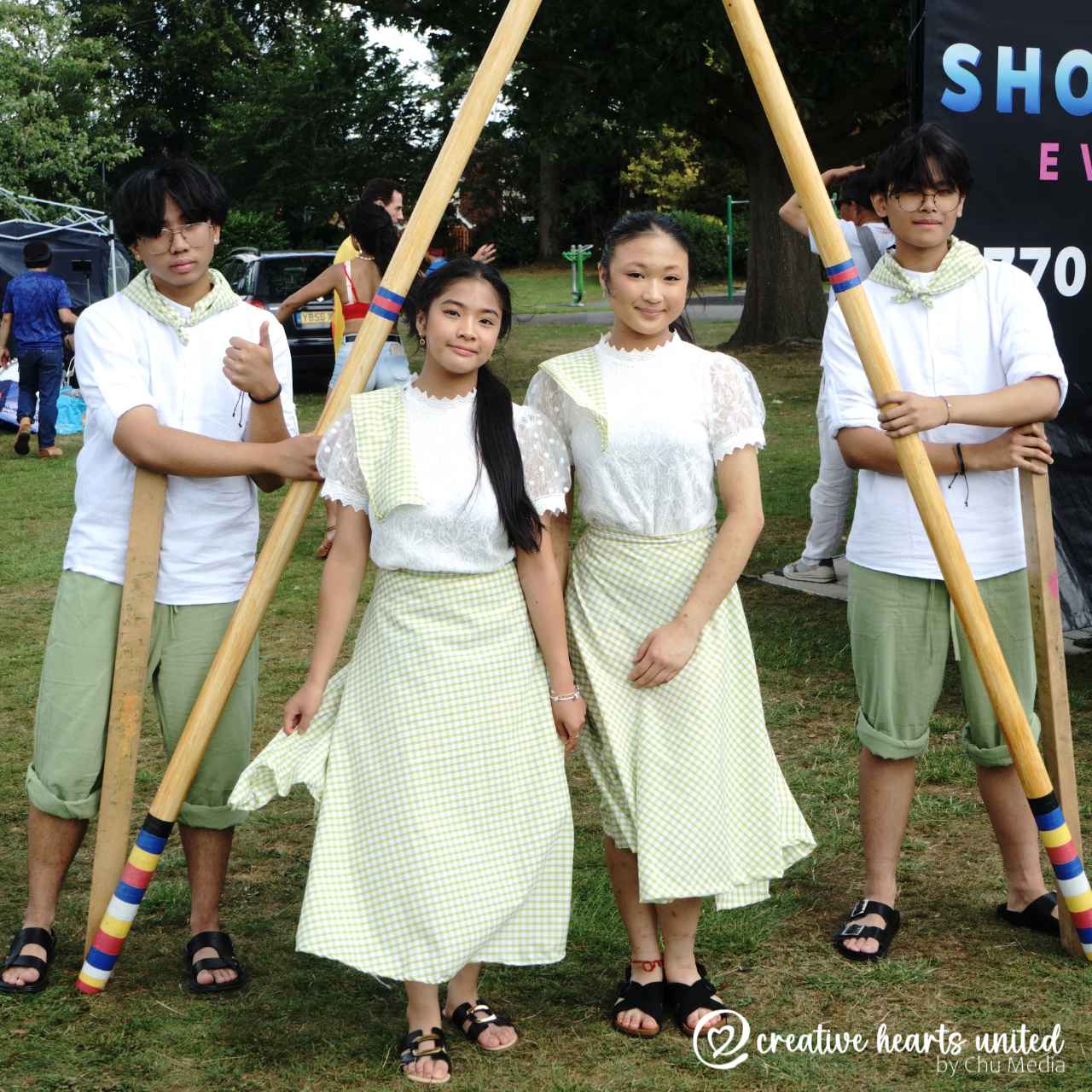 Creative Hearts United Youth Dance the Tinikling at Cheshire East Bario Fiesta
