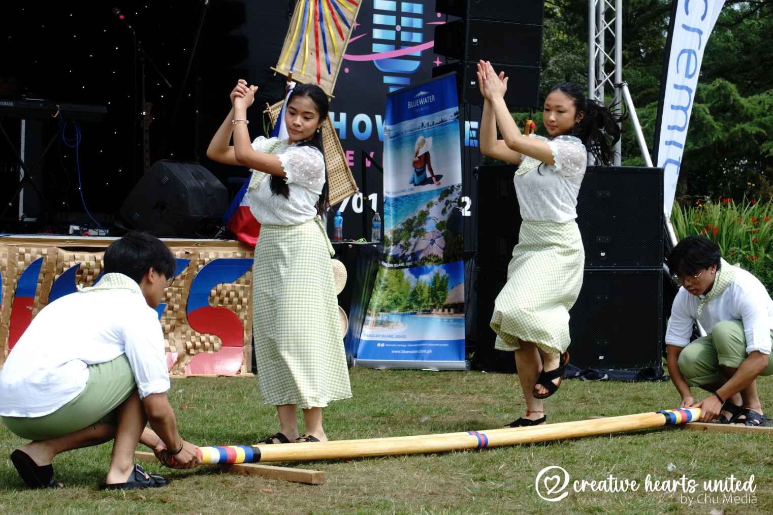 Creative Hearts United Youth Dance the Tinikling at Cheshire East Bario Fiesta