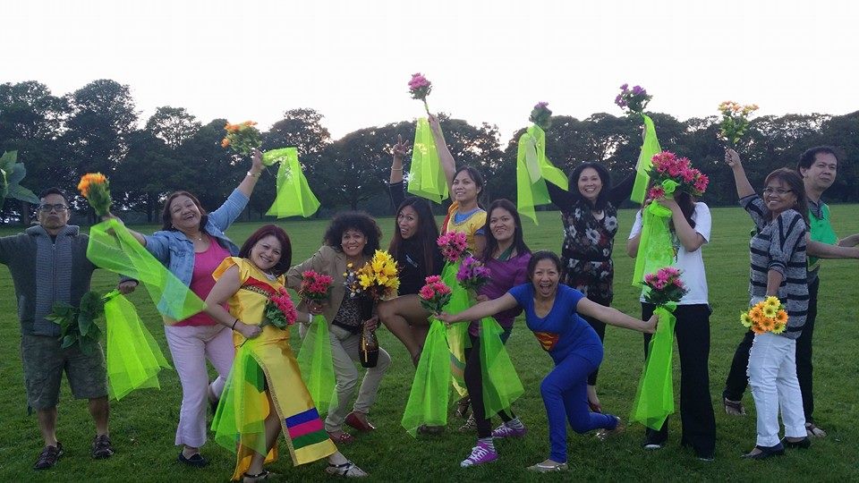 Leeds Barrio Fiesta 2014 Planting Rice Folk Dancers.