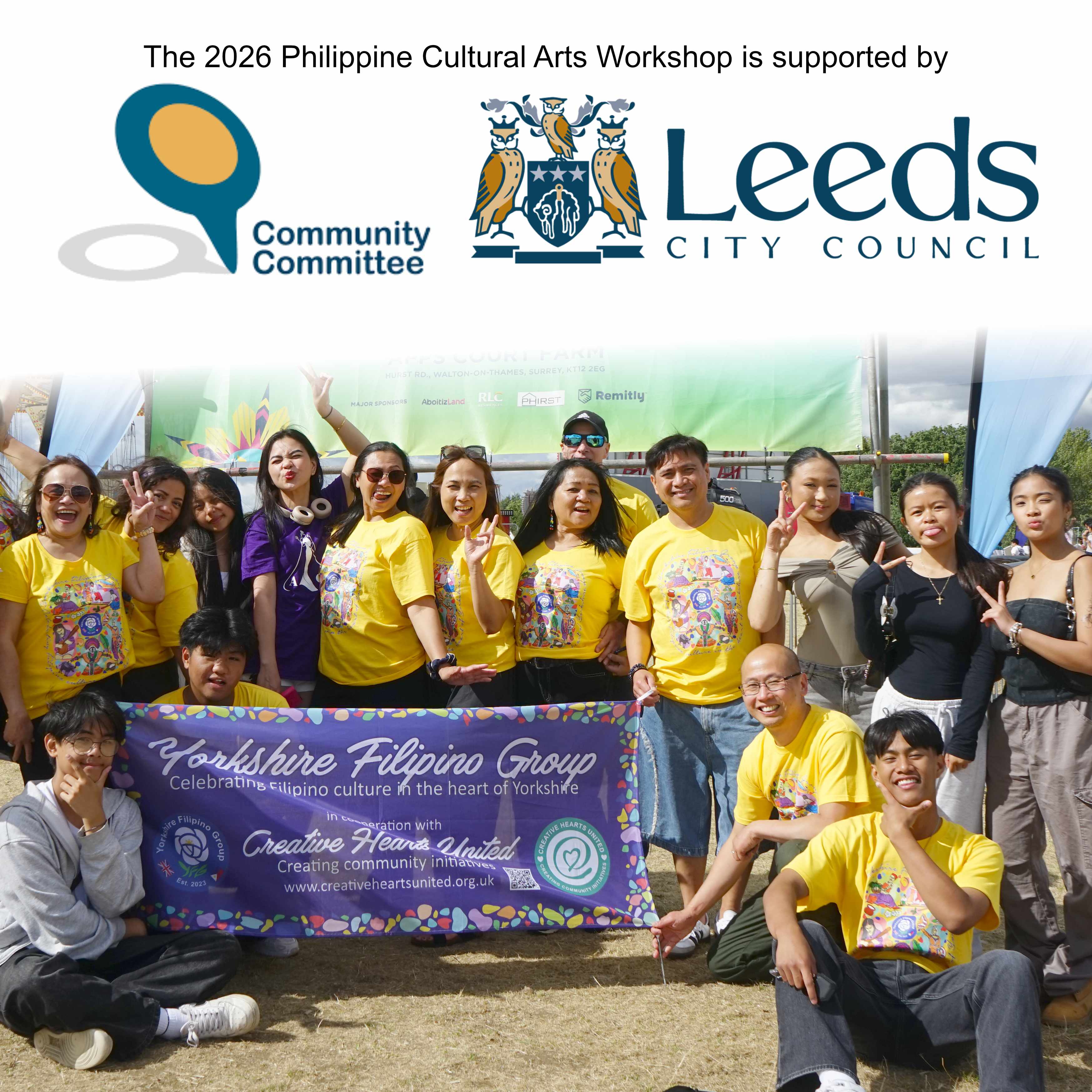 The 2026 Philippine Cultural Arts Workshop is supported by Leeds City Council's Community Committee.
