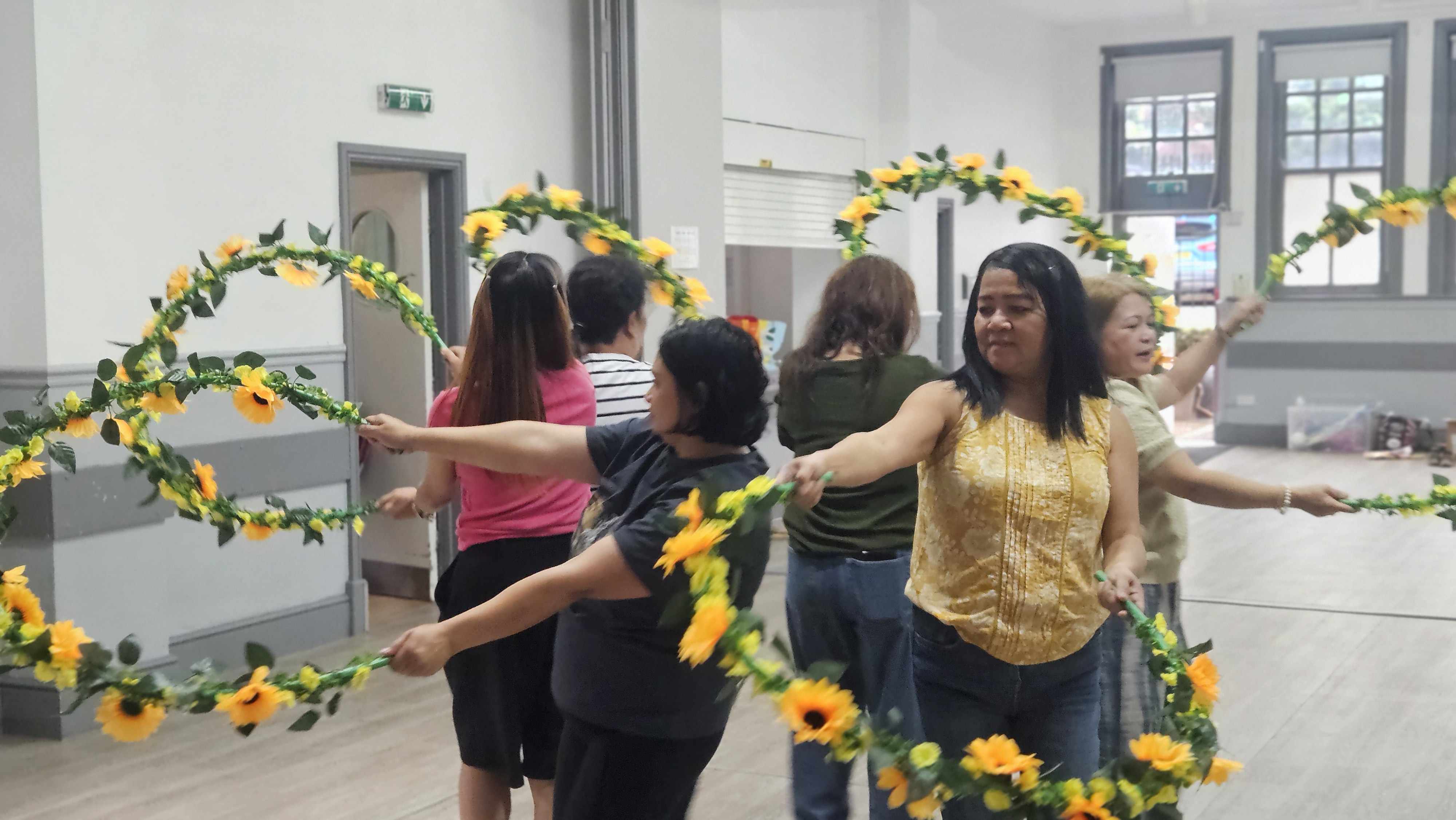 Perfecting the iconic Bulaklakan floral formation.