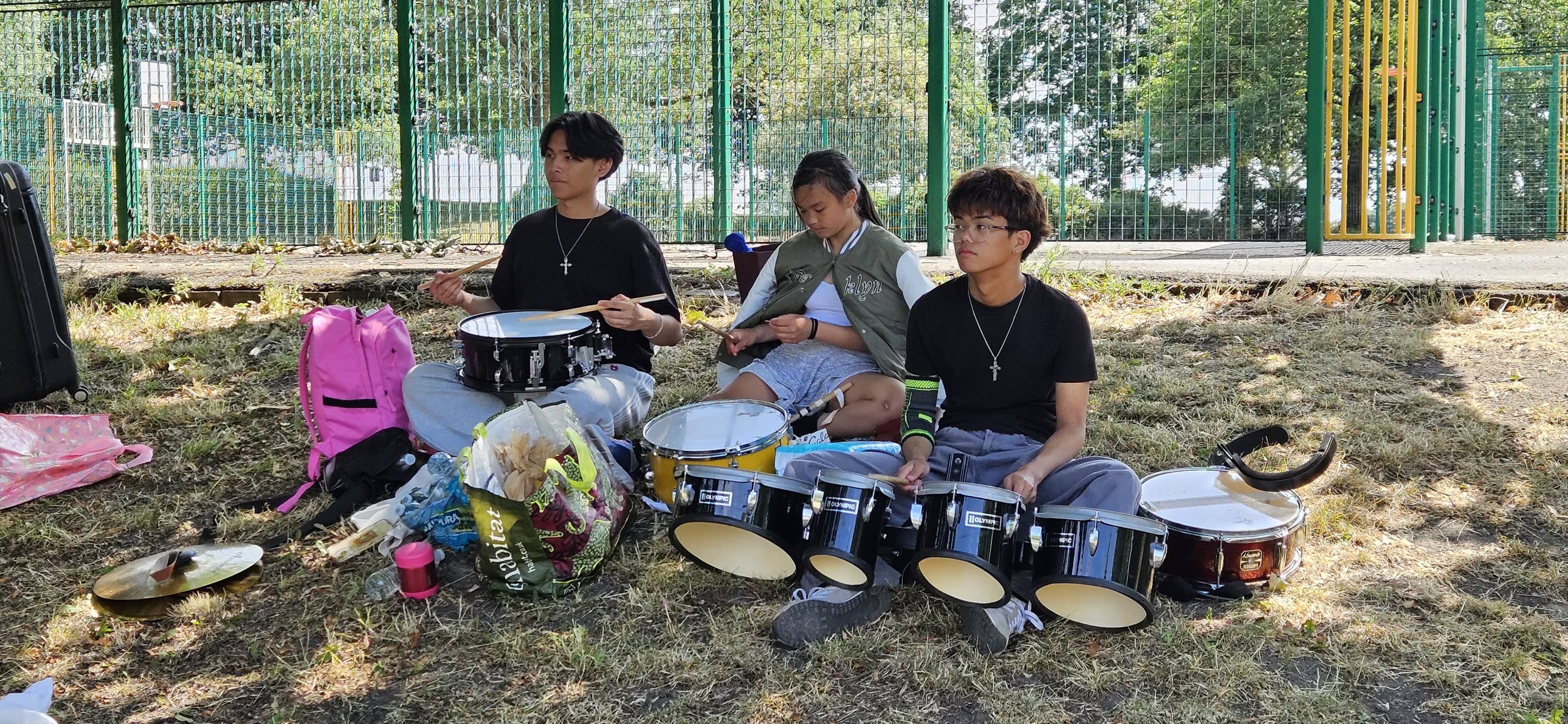 NJr Drum and Flags Corps Drummers