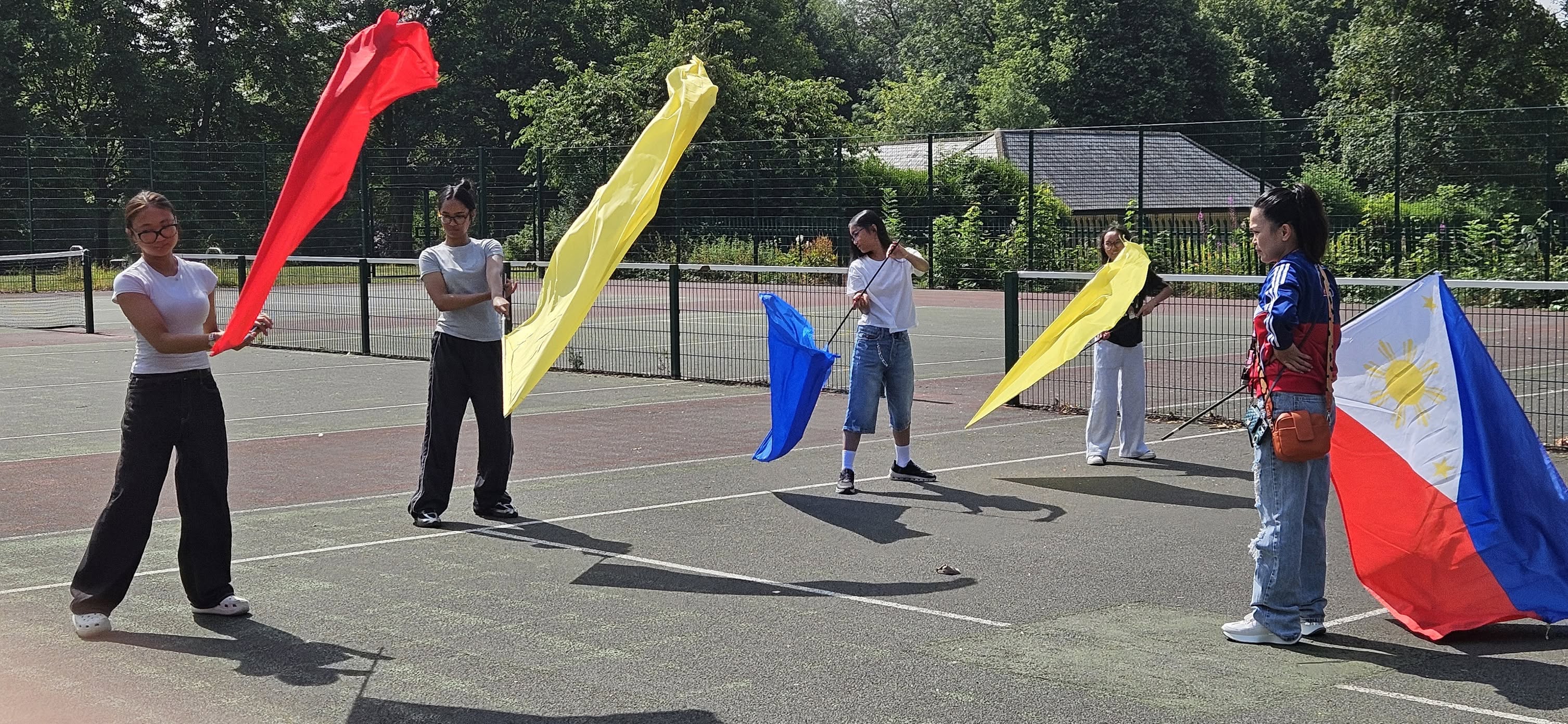 NJr Drum and Flag Rehearsal at the East End Park